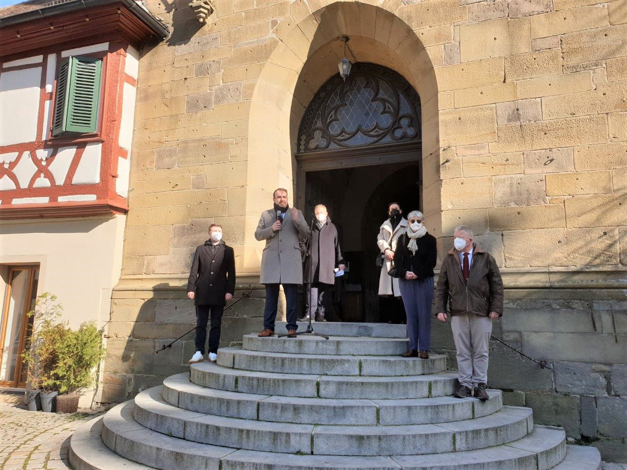 Die Redner auf der Kundgebung in Öhringen
